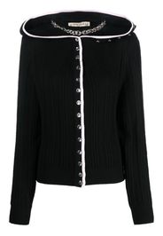 Y/Project RUFFLE NECKLACE CARDIGAN - Schwarz