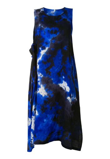 Y's Kleid mit Batikmuster - Blau