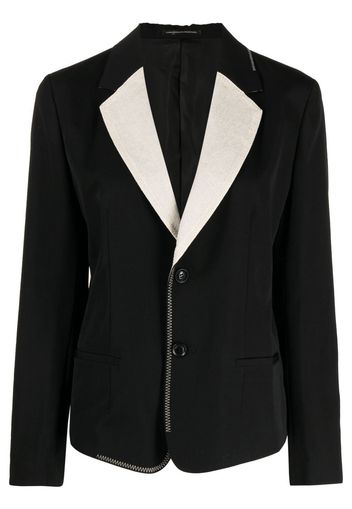 Y's single-breasted wool blazer - Schwarz