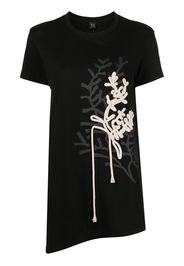 Y's Verziertes T-Shirt - Schwarz