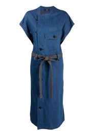 Y's Kleid mit Gürtel - Blau