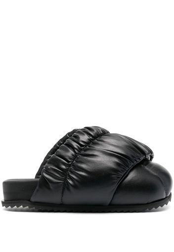 yume yume Tent shirred-strap sandals - Schwarz