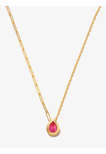 Yvonne Léon 9kt yellow gold crystal necklace