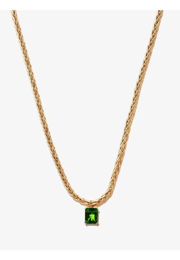 Yvonne Léon 9kt yellow gold emerald necklace