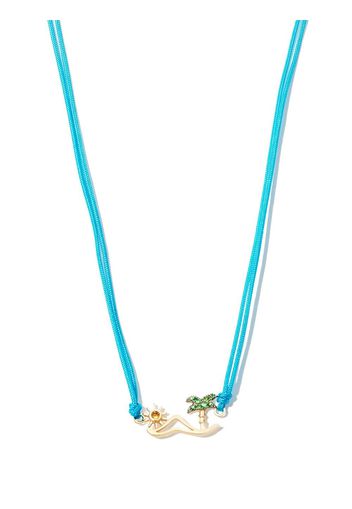 Yvonne Léon 9kt yellow gold diamond island necklace