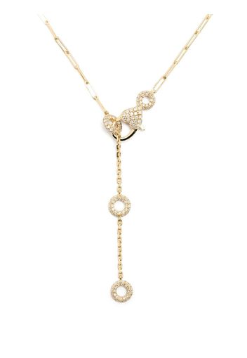 Yvonne Léon 18kt yellow gold Solitaire diamond necklace