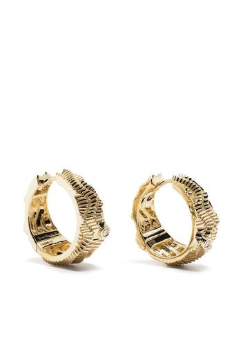 Yvonne Léon 9kt yellow gold Berlingot diamond hoop earrings