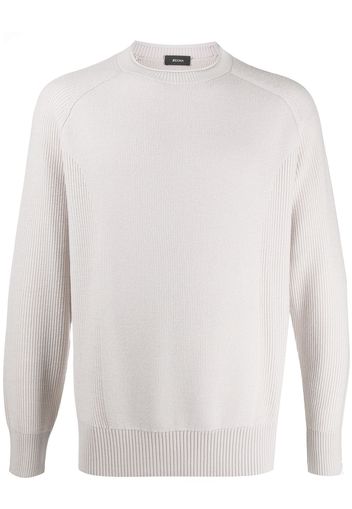 Z Zegna Gerippter Strickpullover - Nude