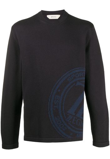 Z Zegna Pullover mit Logo - Schwarz