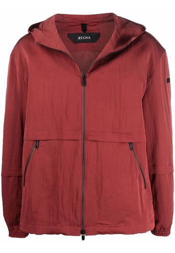 Z Zegna Kapuzenjacke mit Reißverschluss - Rot