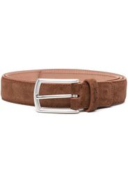 Z Zegna buckle-fastening suede belt - Braun