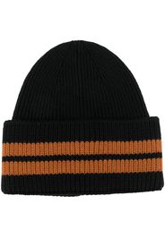 Z Zegna striped turn-up wool beanie - Schwarz