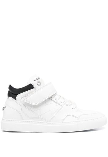 Zadig&Voltaire logo-print touch-strap sneakers - Weiß