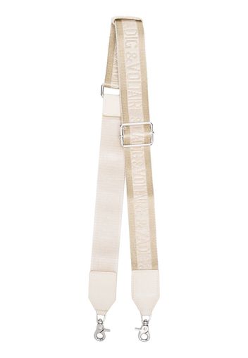 Zadig&Voltaire logo-print detail bag strap - Gold