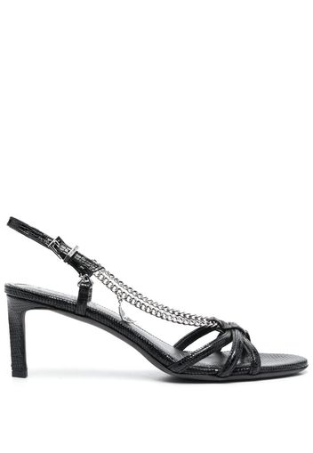 Zadig&Voltaire Sleepless leather sandals - Schwarz