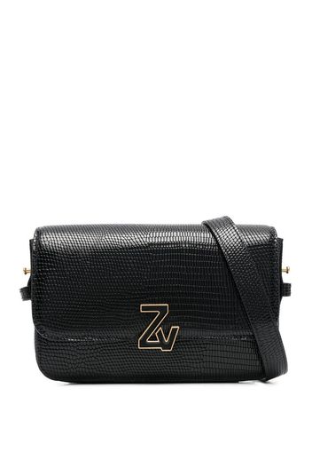 Zadig&Voltaire logo-plaque leather shoulder bag - Schwarz