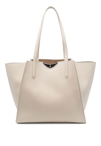 Zadig&Voltaire logo-plaque leather tote bag - Weiß