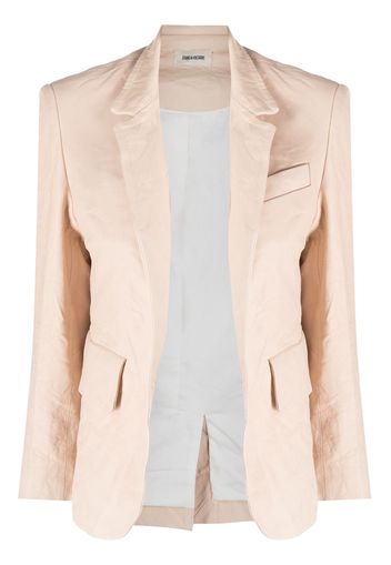 Zadig&Voltaire Verys crinkled leather jacket - Nude