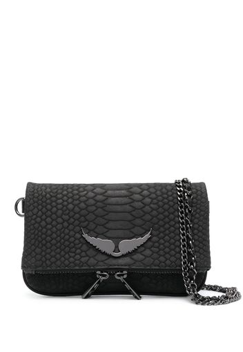 Zadig&Voltaire small croc-embossed crossbody bag - Schwarz