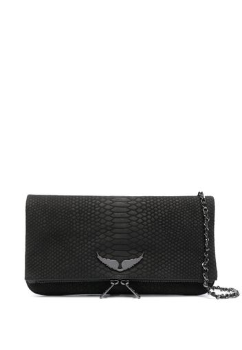 Zadig&Voltaire croc-embossed crossbody bag - Schwarz