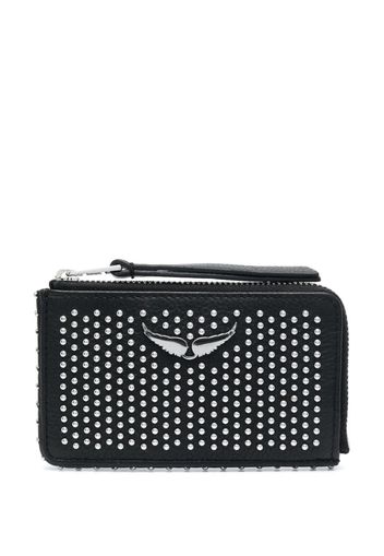 Zadig&Voltaire Plumetis stud-embellished wallet - Schwarz