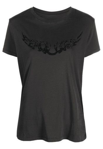 Zadig&Voltaire Verziertes Love T-Shirt - Grau