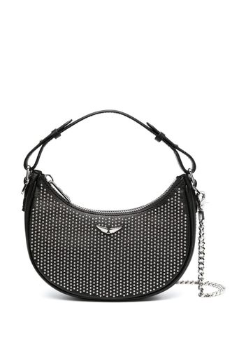 Zadig&Voltaire Moonrock Plumetis leather shoulder bag - Schwarz