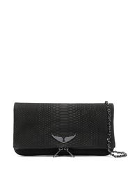 Zadig&Voltaire croc-embossed crossbody bag - Schwarz