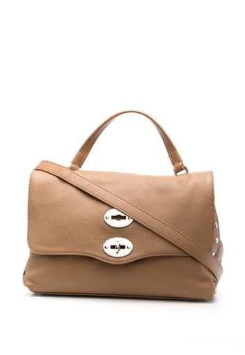 Zanellato leather twist-lock satchel - Nude