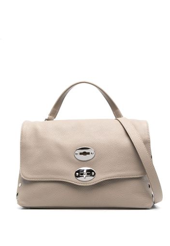 Zanellato stud-detail leather tote bag - Grau