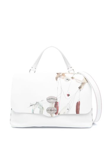 Zanellato graphic-print Postina shoulder bag - Weiß