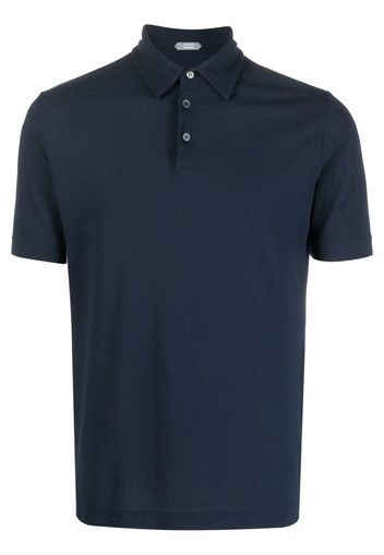 Zanone short-sleeved cotton polo shirt - Blau