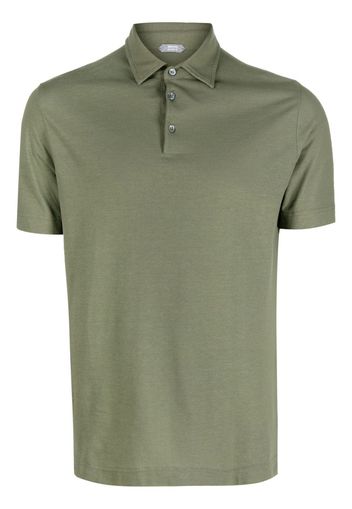 Zanone short-sleeved cotton polo shirt - Grün