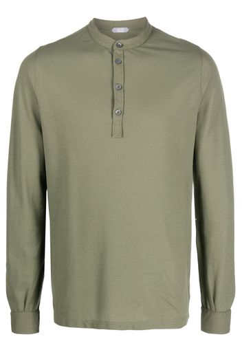 Zanone Poloshirt mit Stehkragen - Grün