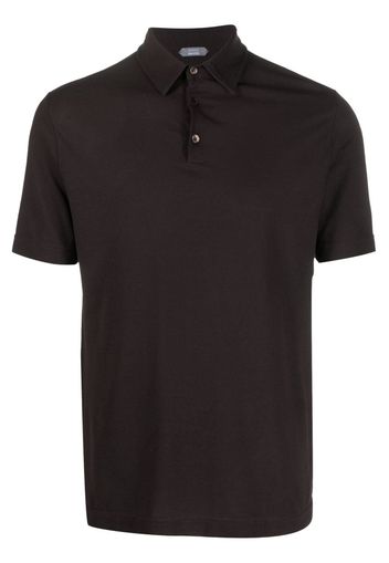 Zanone short-sleeve cotton polo shirt - Braun