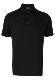 Zanone short-sleeve cotton polo shirt - Schwarz