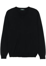 Zanone Fein gestrickter Pullover - Blau