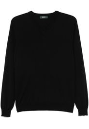 Zanone Fein gestrickter Pullover - Schwarz