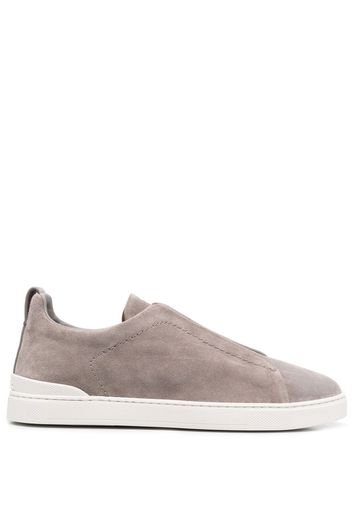 Zegna slip-on suede trainers - Grau