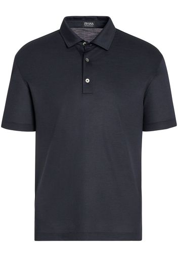 Zegna short-sleeved polo shirt - Blau