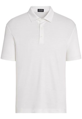 Zegna Poloshirt aus Wolle - Weiß