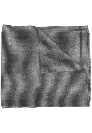 Zegna logo-patch wool scarf - Grau