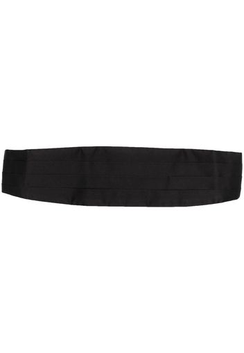 Zegna pleated silk cummerbund - Schwarz