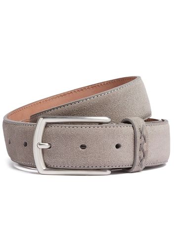 Zegna suede decorative stich belt - Grau