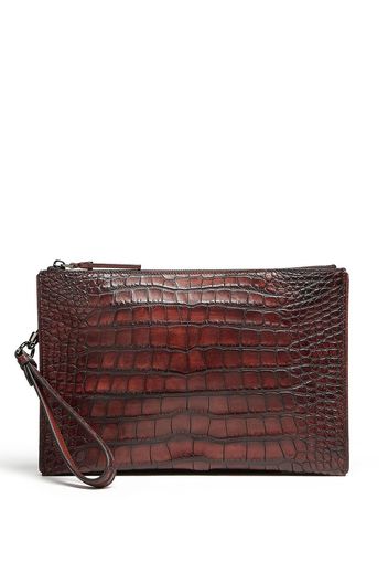 Zegna Clutch mit Reißverschluss - Rot