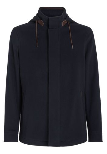 Zegna long-sleeve hooded jacket - 531 NAVY BLUE