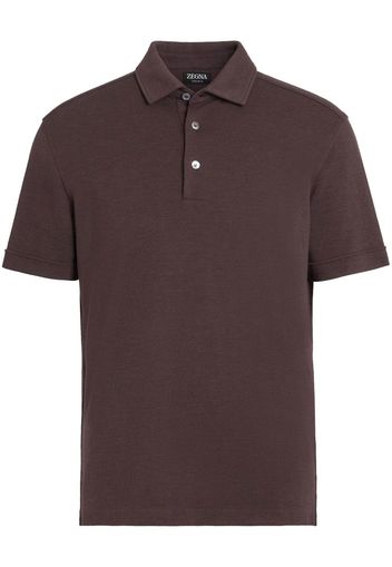 Zegna Kurzärmeliges Poloshirt - Braun