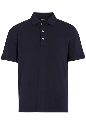 Zegna Kurzärmeliges Poloshirt - Blau