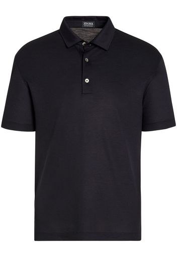 Zegna Klassisches Poloshirt - Blau