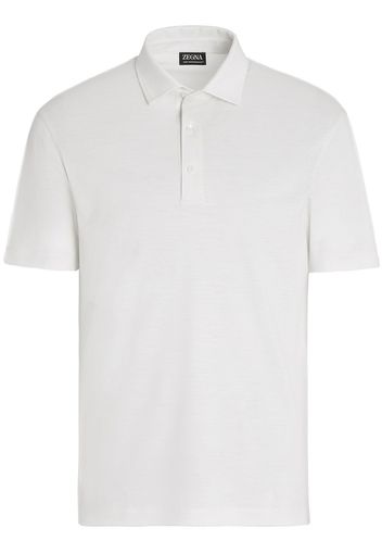 Zegna Klassisches Poloshirt - Weiß